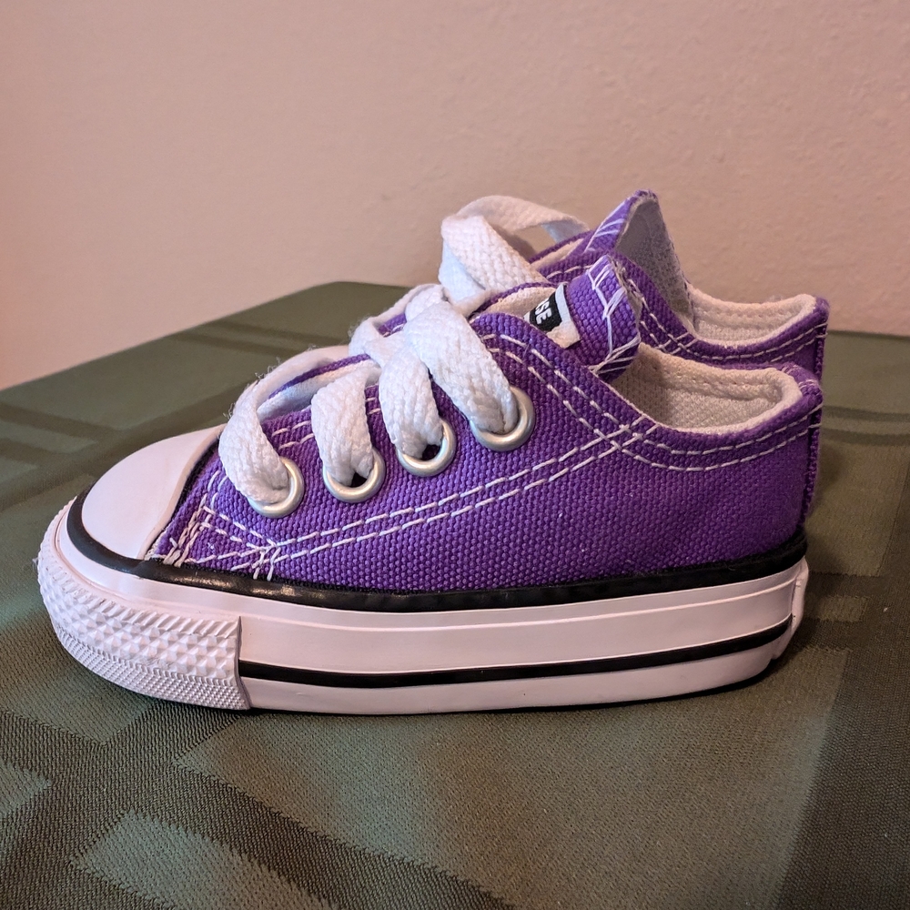 Converse Kids Purple Canvas Sneakers